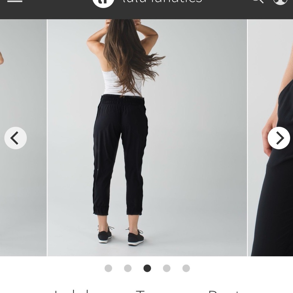 Lululemon Athletica Black Tearaway Joggers